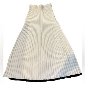 Commense Cream Pleated Maxi Skirt
